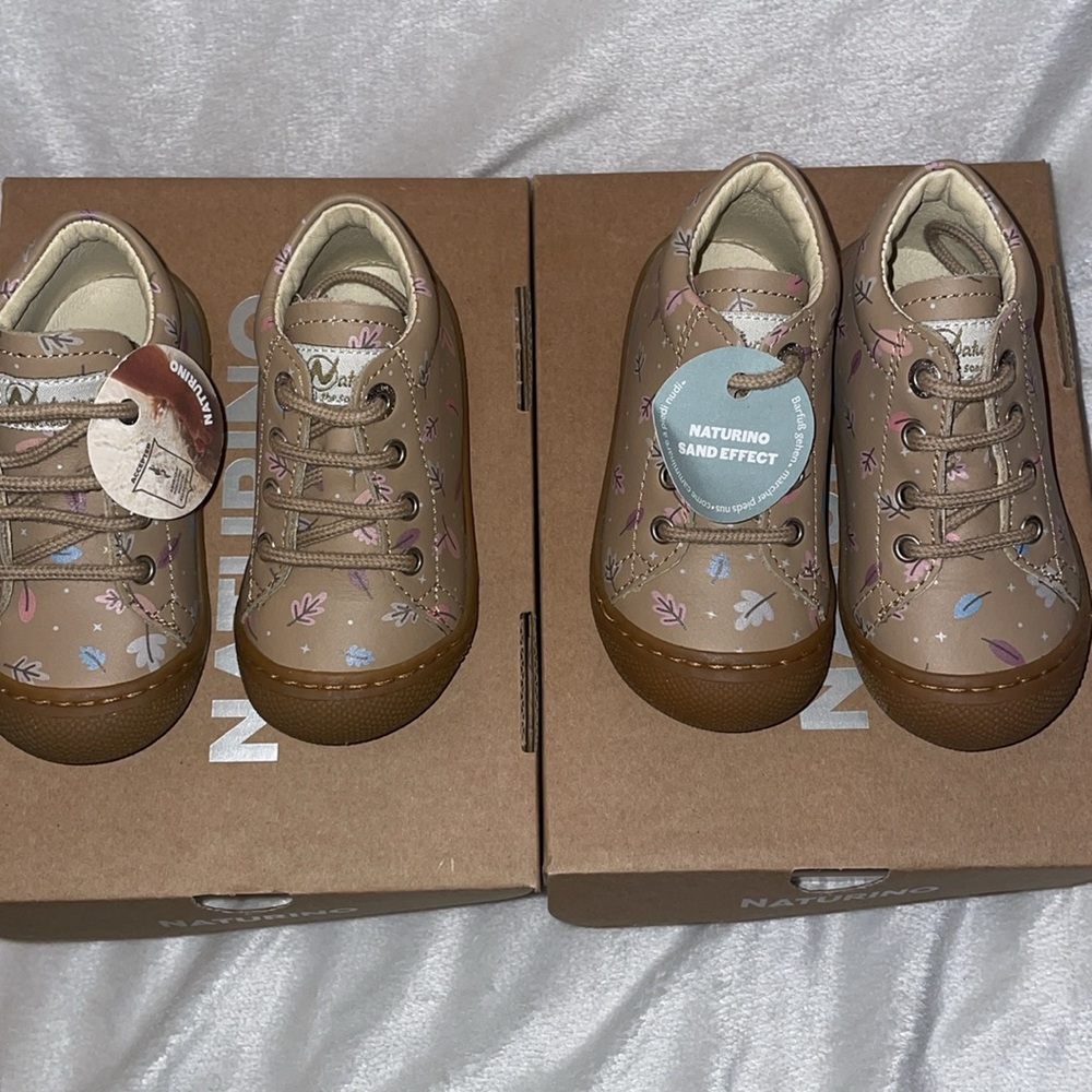 NWT NATURINO COCOON Leather first step shoes in Beige - Picture 9 of 15